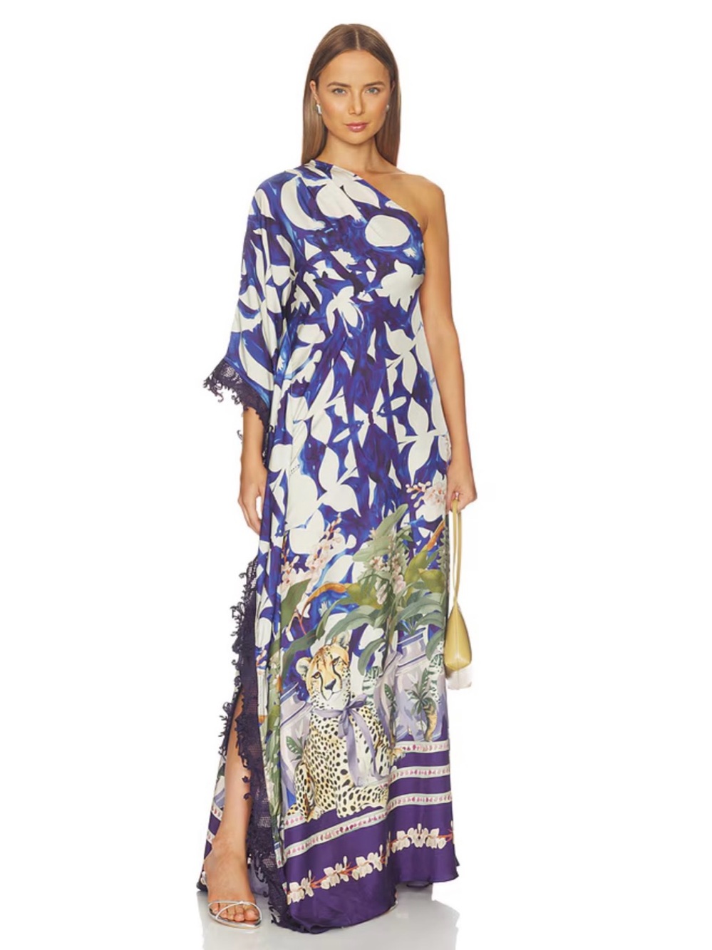 Falguni Shane Peacock kaftan in Chateau Cheetah. Size XS